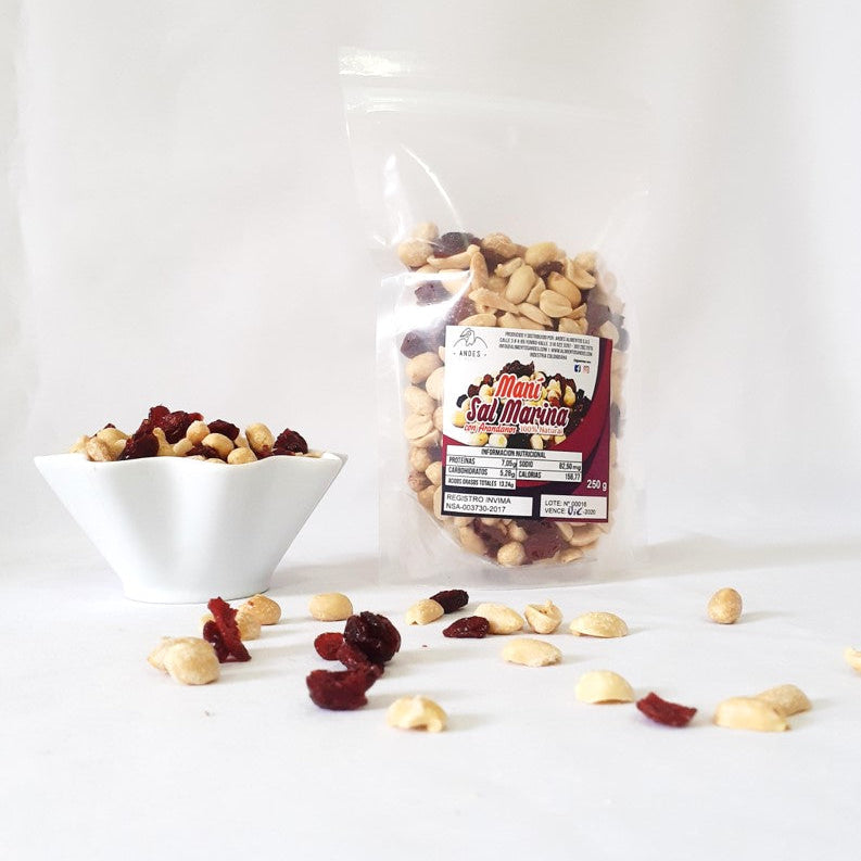 Maní Horneado con Sal Marina y Arandanos