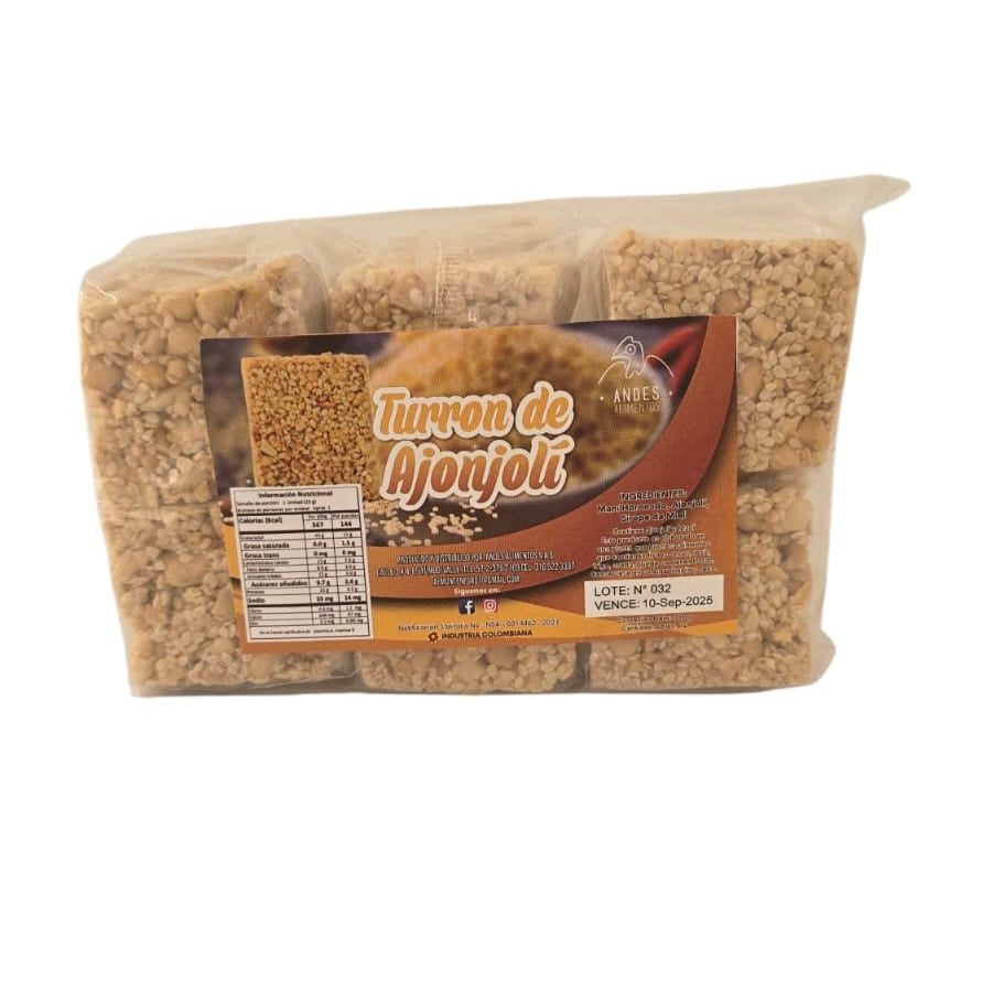 Turrón de Ajonjolí paquete por 12 unidades